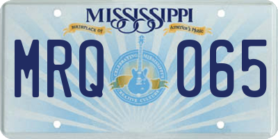 MS license plate MRQ065
