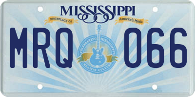 MS license plate MRQ066