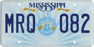 MS license plate MRQ082