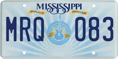 MS license plate MRQ083