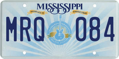 MS license plate MRQ084