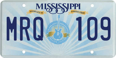 MS license plate MRQ109