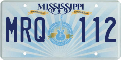 MS license plate MRQ112