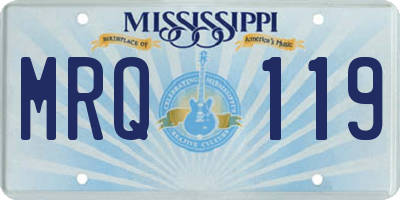 MS license plate MRQ119