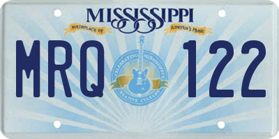 MS license plate MRQ122