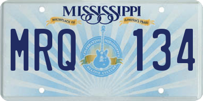 MS license plate MRQ134