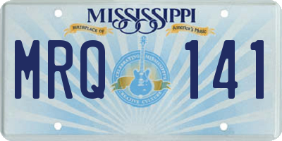 MS license plate MRQ141