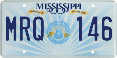 MS license plate MRQ146