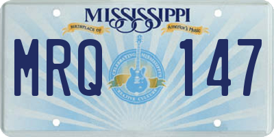 MS license plate MRQ147