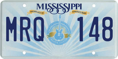 MS license plate MRQ148