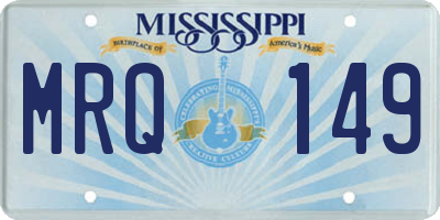 MS license plate MRQ149