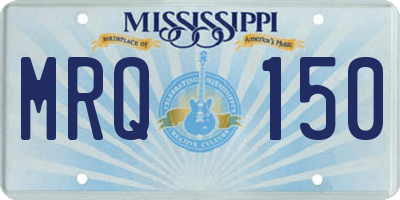 MS license plate MRQ150