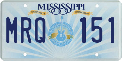 MS license plate MRQ151