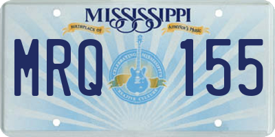 MS license plate MRQ155