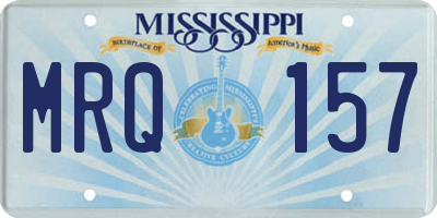 MS license plate MRQ157