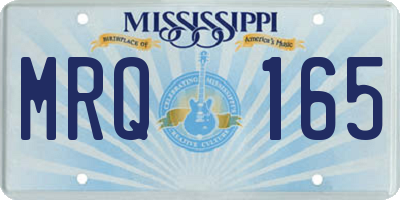 MS license plate MRQ165