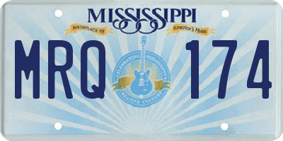 MS license plate MRQ174