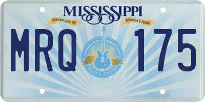 MS license plate MRQ175