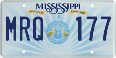 MS license plate MRQ177