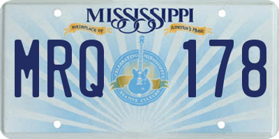MS license plate MRQ178