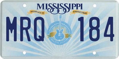 MS license plate MRQ184