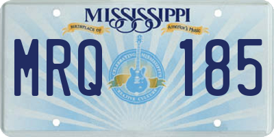 MS license plate MRQ185