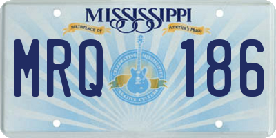 MS license plate MRQ186