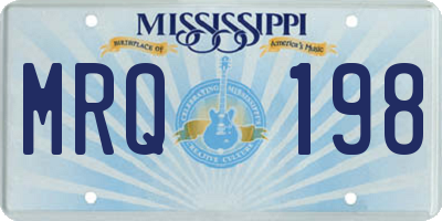 MS license plate MRQ198