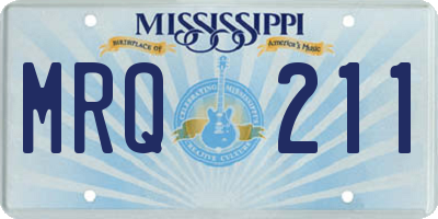 MS license plate MRQ211