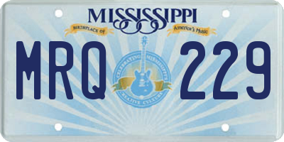MS license plate MRQ229