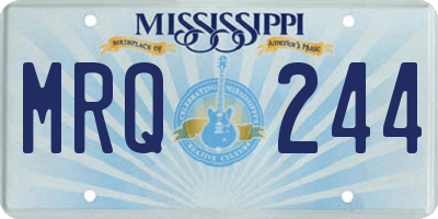 MS license plate MRQ244