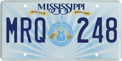MS license plate MRQ248
