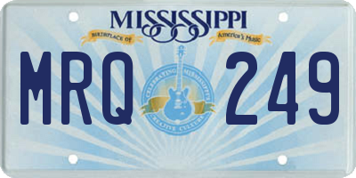 MS license plate MRQ249