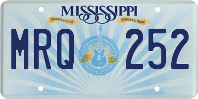 MS license plate MRQ252