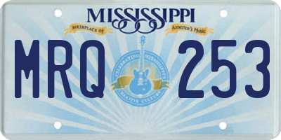 MS license plate MRQ253