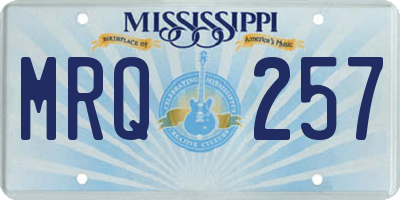 MS license plate MRQ257