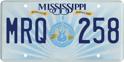 MS license plate MRQ258