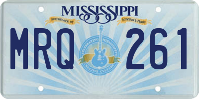 MS license plate MRQ261
