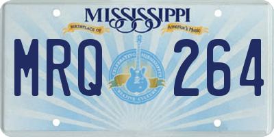 MS license plate MRQ264