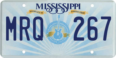 MS license plate MRQ267