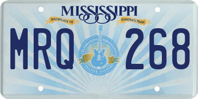 MS license plate MRQ268