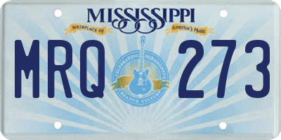 MS license plate MRQ273