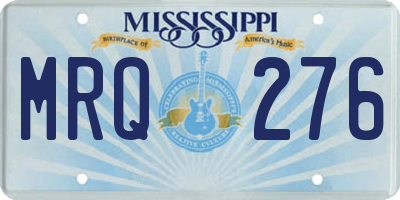 MS license plate MRQ276