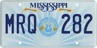MS license plate MRQ282