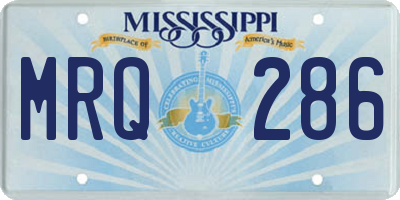 MS license plate MRQ286