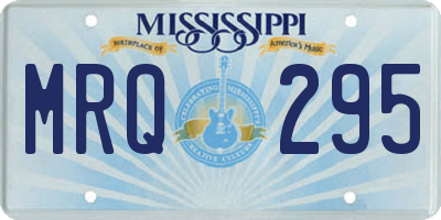 MS license plate MRQ295