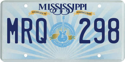 MS license plate MRQ298
