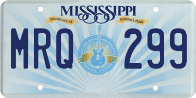 MS license plate MRQ299