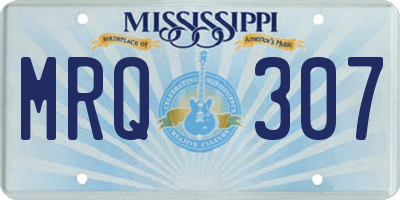 MS license plate MRQ307