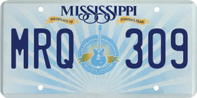MS license plate MRQ309